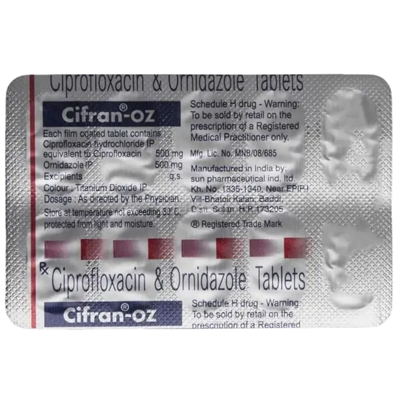 cifran oz tablet 10's